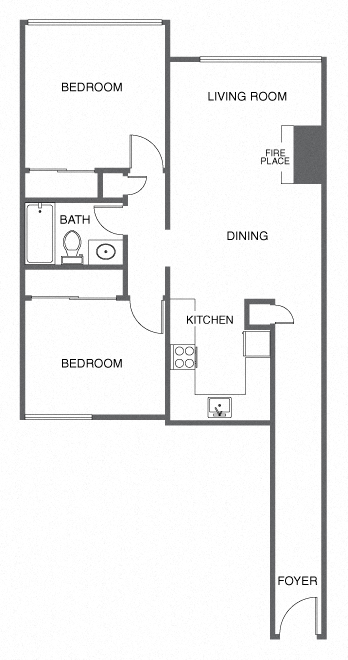 2 bedroom 1 bathroom